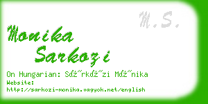 monika sarkozi business card